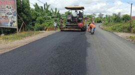 Foto: Proses pengerjaan di ruas jalan Bontang-Sangatta oleh BBPJN Kaltim.Foto by BBPJN Kaltim